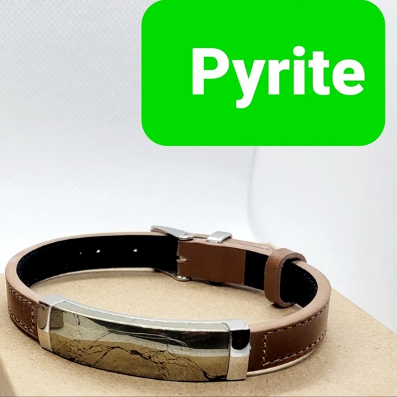 Stainless steel natural stone leather bracelets - Picture 2 of 6